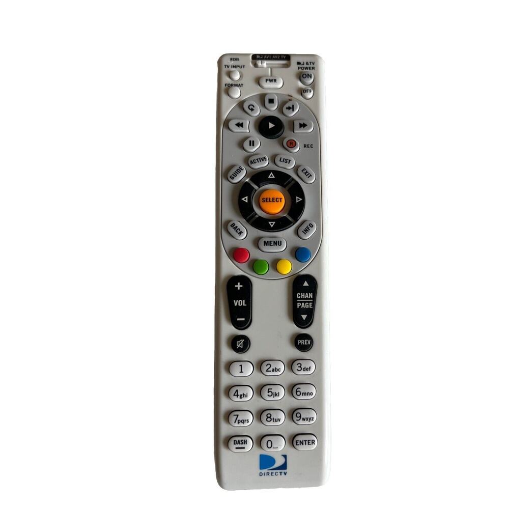 Direct TV RC66X WORKING Universal Remote Control White Gray Direct TV